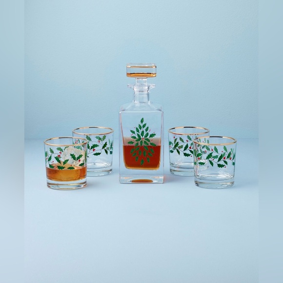 Lenox Holiday Double Old Fashioned Glass & Decanter Set - Picture 5 of 5